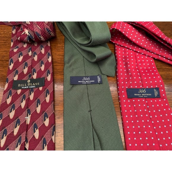 9 VTG Designer Ties Halston Izod JoS. A. Bank, Oscar Del, Brooks Br Cravatteria - Picture 3 of 10
